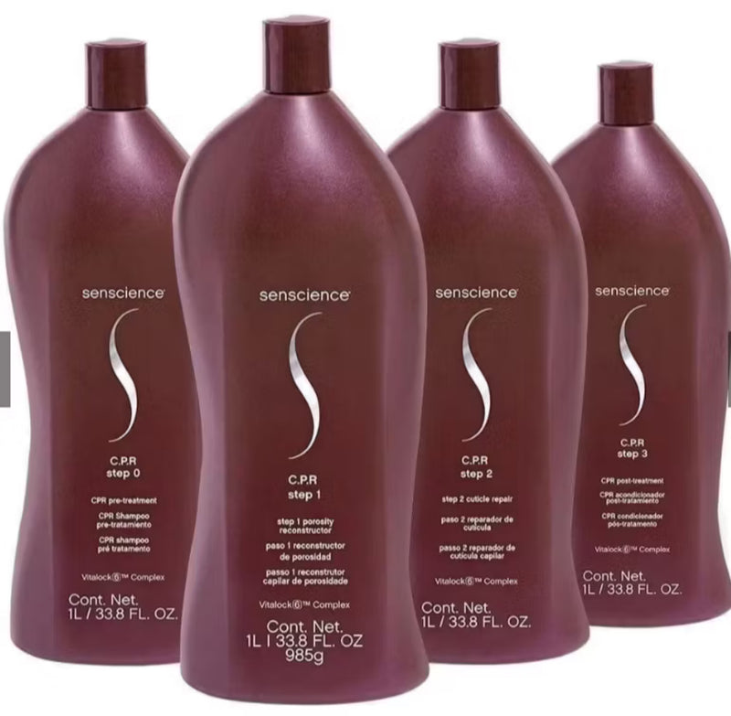 ￼KIT COMBO SENSCIENCE CPR 4 PASSOS 1 LITRO - SPR 0 - SPR 1 - SPR 2 - SPR 3 ORIGINAL