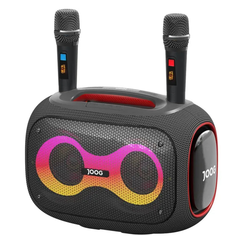 Speaker Joog Pair 1000 com 2 microfones sem fio 130W IPX6 Bluetooth/TWS + Tripé HS-01