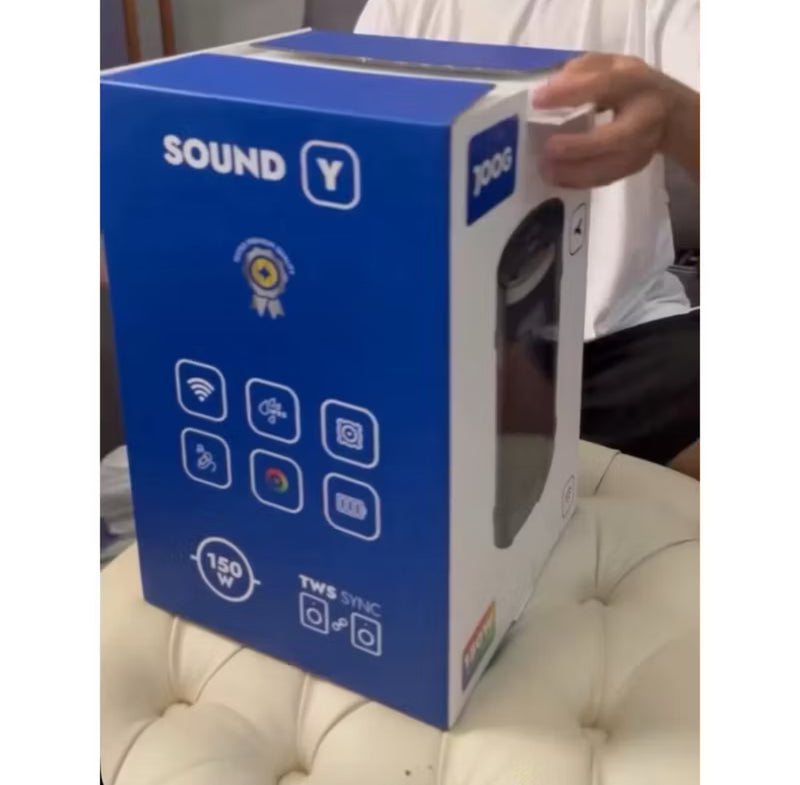 Speaker / Caixa de Som Portatil Joog Sound Y20 / 100W / IPX5 / Bluetooth / TWS - Preto